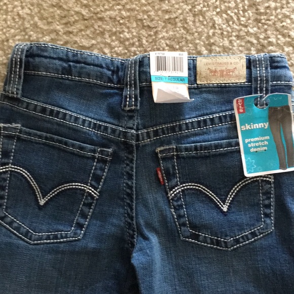Girls Levi Skinny Jeans Size 7 - Picture 4 of 5